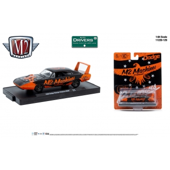 M2 Machines 1:64 Dodge Charger Daytona HEMI 1969 black orange